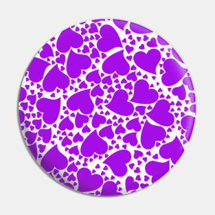 Valentine pattern hearts purple Pin