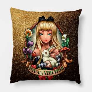 Princess Alice In Wonderland Tattoo Pillow