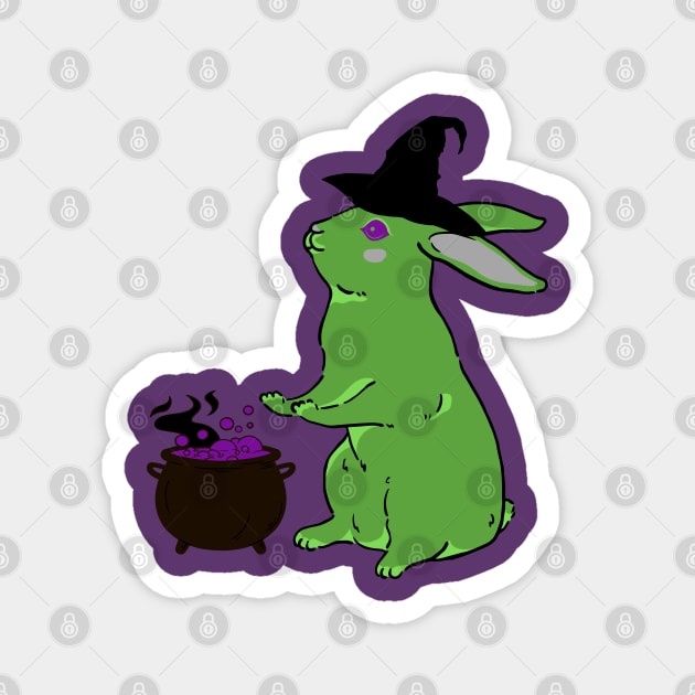 Witchy Rabbit Magnet by Nightmare Novelties