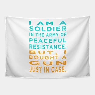 Soldier Army Peaceful Resistance Tapestry