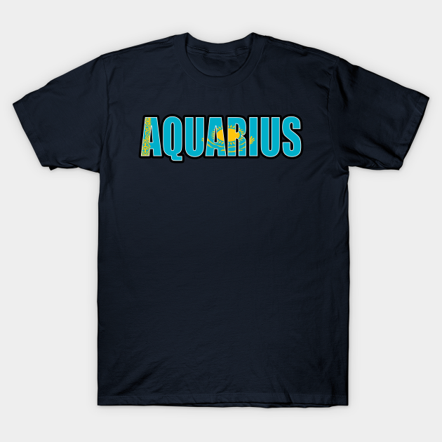 Discover Aquarius Kazakhstani Horoscope Heritage DNA Flag - Aquarius Kazakhstani - T-Shirt