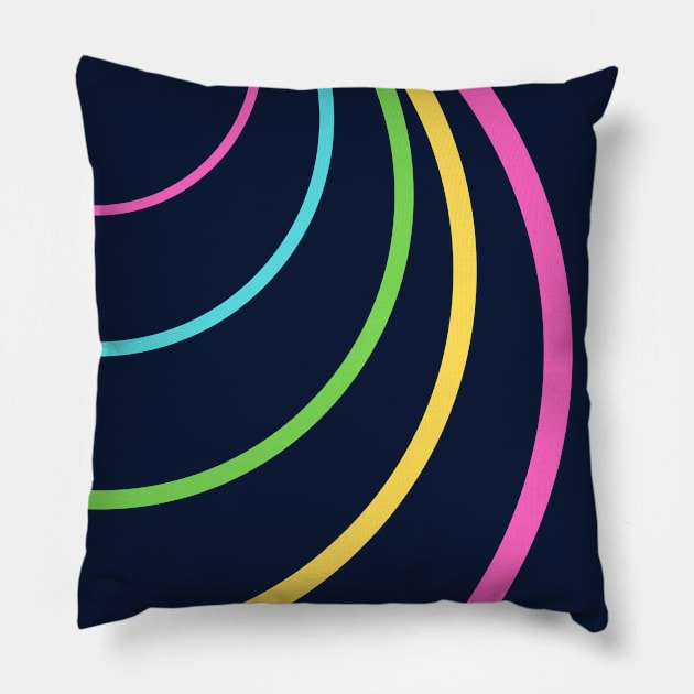 Wave Circle Tecture Pillow by WaltzConer