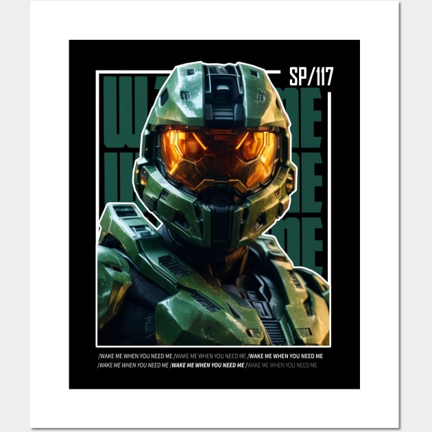 Wall Art Print Master Chief Watercolor