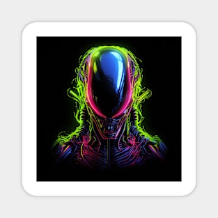 Alien Neon Art 6 Magnet