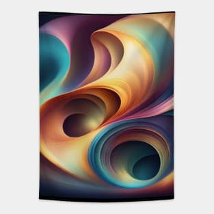 Abstract art in the form of multicolored swirls. Tapestry