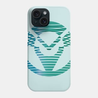 Blue geometric abstract modern Phone Case