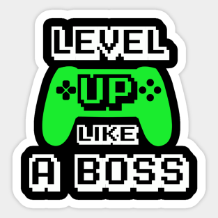 Level Up The Game Stickers Teepublic