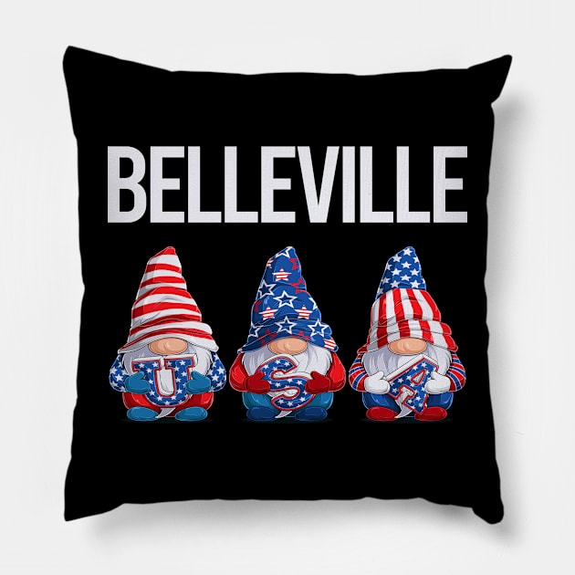 Happy USA Belleville Pillow by flaskoverhand