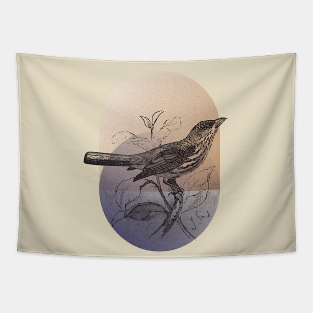 Bird on a Branch 01 Tapestry by 45 Creative Club