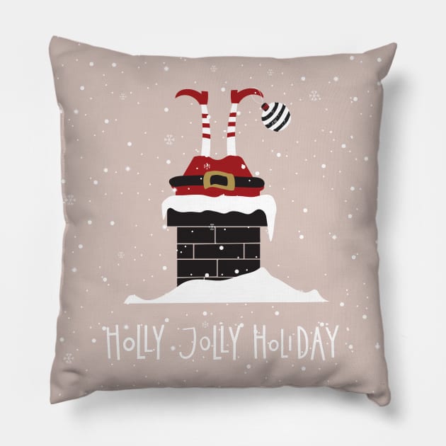 Holly Jolly Holiday Pillow by studioaartanddesign