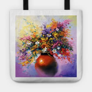 A bouquet of summer flowers Tote