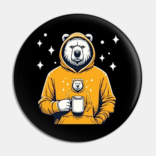 Cosmic Morning Bear - Wilderness Coffee Time Pin