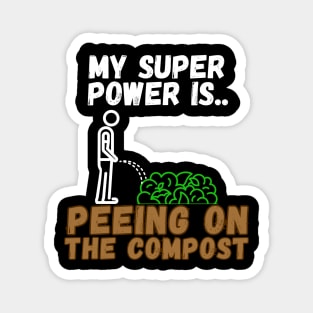 Super Power Composting T Shirt Magnet