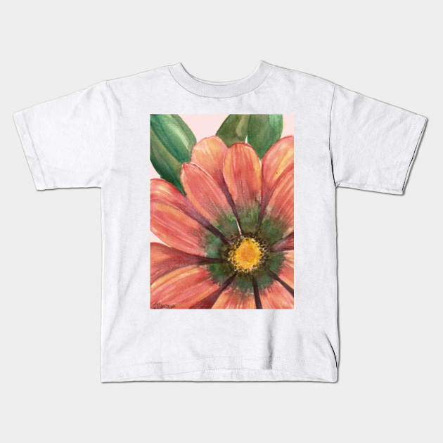 Orange Flower Watercolor Hand Painted Print Watercolor Painting