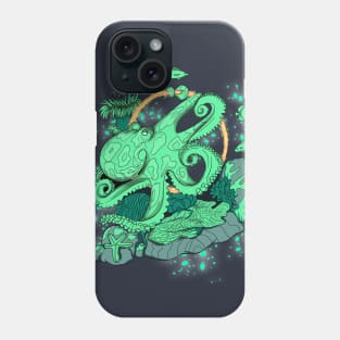 Octopus in the reef Phone Case