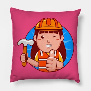 Builder Woman Pillow