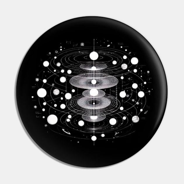 Scientific Illustration of the Multiverse Pin by Dead Galaxy