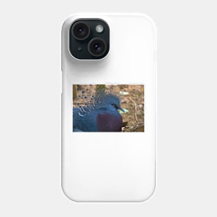 Closeup of an exotic pigeon Phone Case