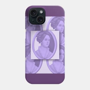 Cameo Overlay Tile Shades of Lavender Phone Case