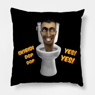 Skibidi Weirdo Guy Pillow