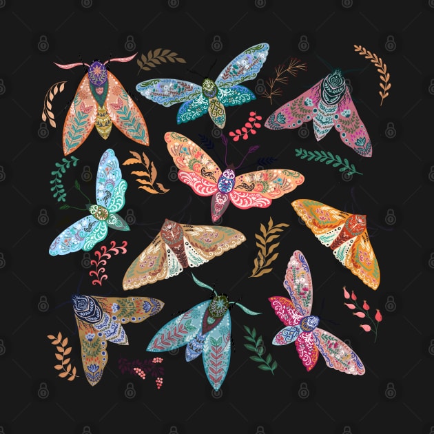 Boho Moth Cottagecore Aesthetic by Dizzy Lizzy Dreamin