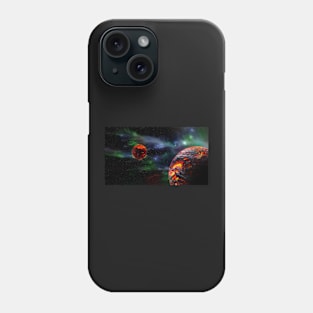 Molten Moon Sci-Fi Space Scene Phone Case