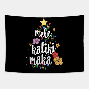 Mele Kalikimaka Christmas Tree Tapestry