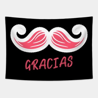 Mustache gracias Tapestry