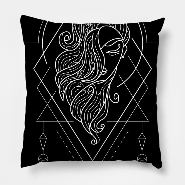 Virgo Zodiac Sign Pillow by simplecreatives