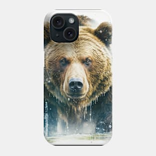 Grizzly Bear Portrait Animal Painting Wildlife Outdoors Adventure Phone Case