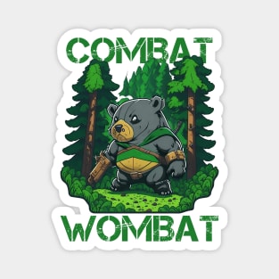 Combat Wombat - Wombat Warrior Magnet