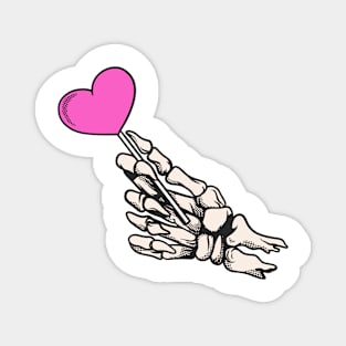 skeleton valentine, hand Magnet