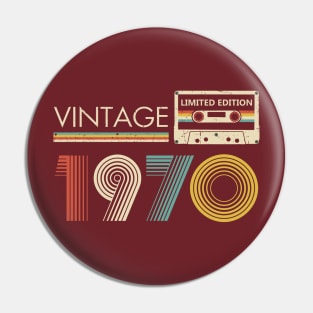 Vintage 1970 Limited Edition Cassette Pin