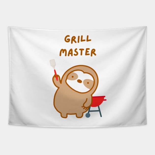 Grill Master Summer Cookout Sloth Tapestry by theslothinme