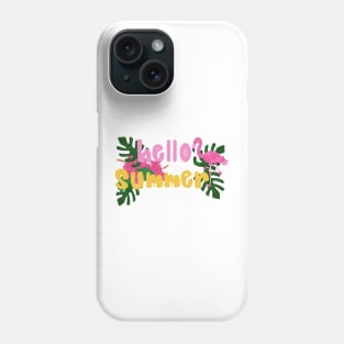 summer patterns with flamingos and pineapples TSHIRT Phone Case