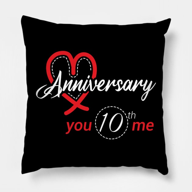 10th Anniversary you and me Pillow by artfarissi