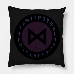 Purple Dagaz Futhark  | Icelandic | Viking Rune Symbol Pillow