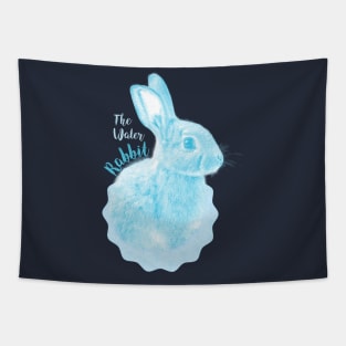 Water Blue Rabbit Tapestry