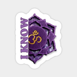 Connect to Your Spiritual Self with Crown Chakra "I KNOW" Affirmations Magnet