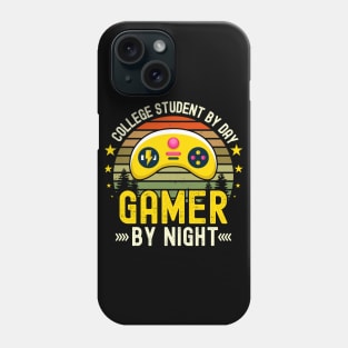 College student  Lover by Day Gamer By Night For Gamers Phone Case