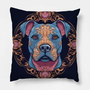 Blue Staffy Pillow