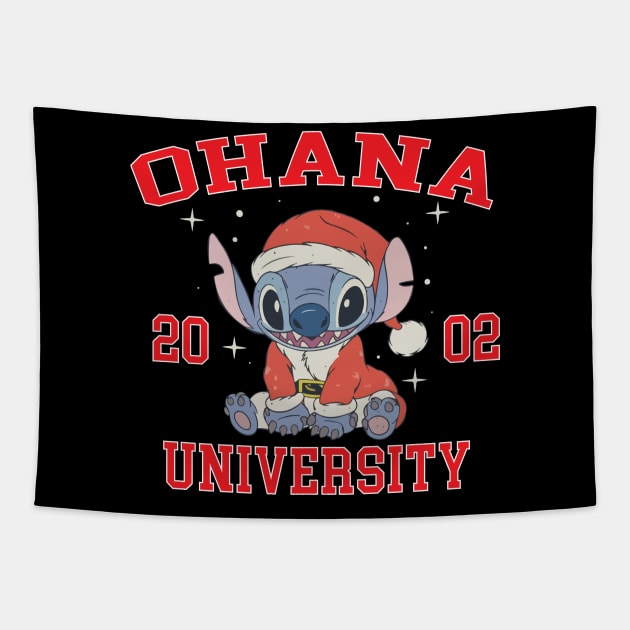 Ohana means family - Christmas Stitch Tapestry by EnchantedApparel