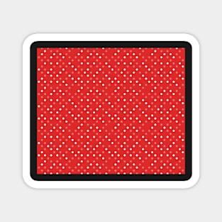 Red White Polka Dots Cute Pattern Magnet