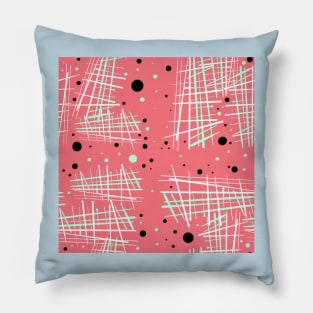 Scratchy Plaid: Red Pillow