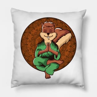 Squirrel Buddha Pillow