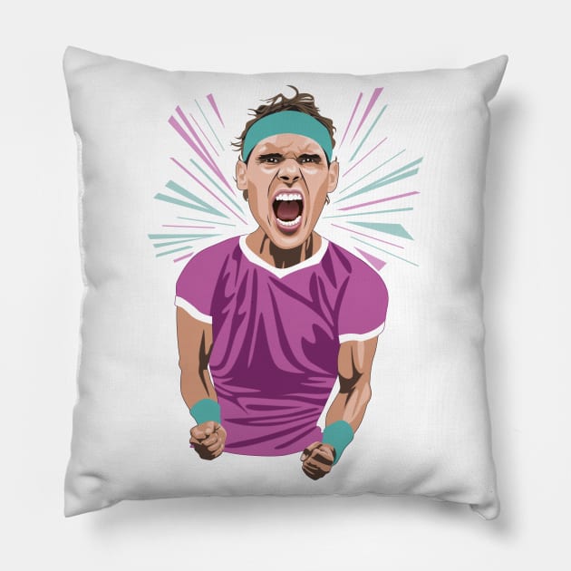 Rafa 21st Pillow by Tiro1Linea