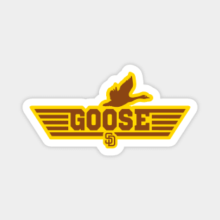 Padres Topgun Goose Brown Gold Magnet