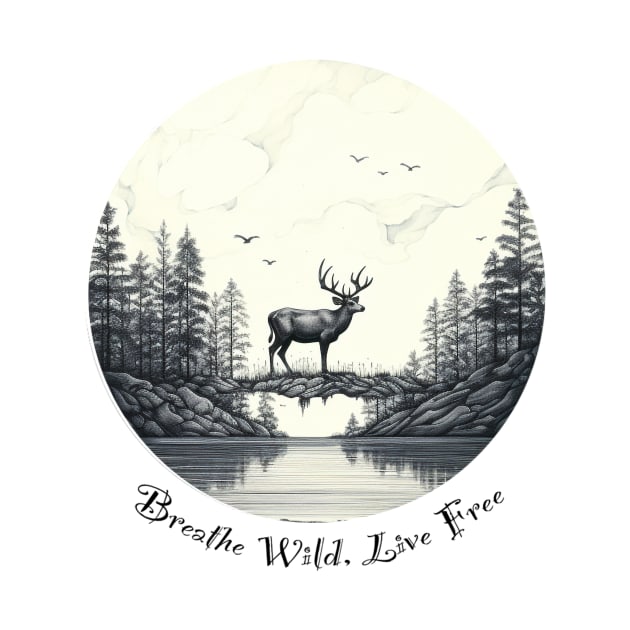 Breathe Wild, Live Free: Nature-Inspired T-Shirt by Gelo Kavon