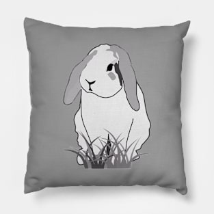 Cute Gray Bunny Rabbit Pillow