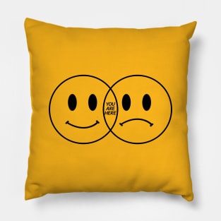 Smiley faces you are here Pillow